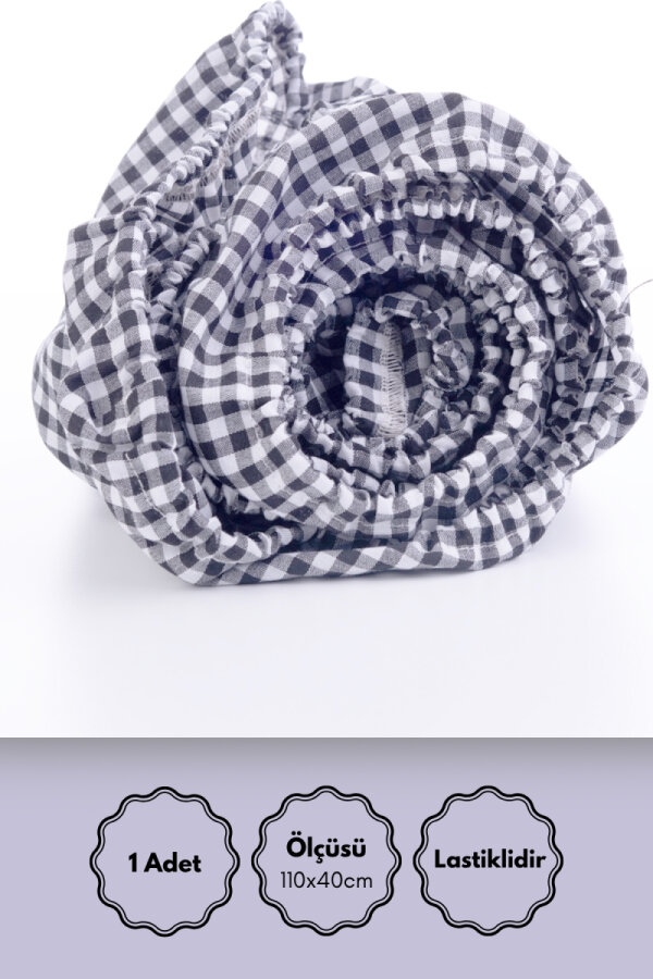 1 adet lastikli okul sıra örtüsü (Pamukludur) 110x40 cm / Gri - 2