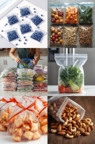 100 adet kilitli poşet, şeffaf buzdolabı poşeti, torba, 5x5 cm (Kuruyemiş, çerez ve kına poşeti) - Bimotif