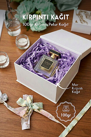 100gr Kırpıntı Pelur Kağıt, Mor (Hediye Kutu İçi Dolgu Süsleme, Kırpık Kağıt, Dolgu Malzemesi) - Bimotif