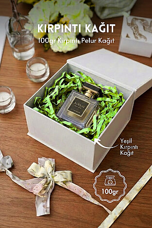 100gr Kırpıntı Pelur Kağıt, Yeşil (Hediye Kutu İçi Dolgu Süsleme, Kırpık Kağıt, Dolgu Malzemesi) - Bimotif