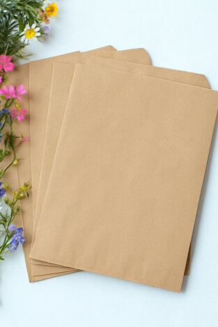 50li Hediye Paketi Seti, 11x20 cm Kraft Kese Kağıdı (11x20 cm ) ve 105 adet Sticker - Kopya - Bimotif (1)