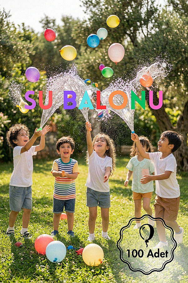 100lü Su Balonu Seti, Karışık Renkli Su Balonları, Yaz Eğlencesi Mini Su Balonları (8cm) - 1