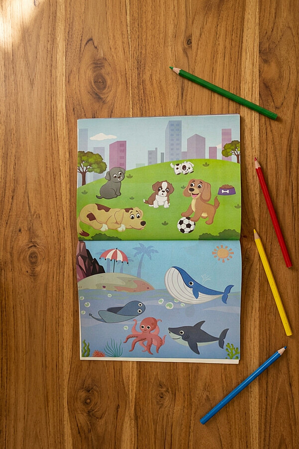 101 Sticker ve Resimli Etkinlik Kitap Seti, Hayvanlar (Toplam 28 Sayfa, 27x21cm) - 2