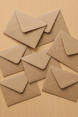 10lu Kraft Standart Zarf Seti, 13x18cm (Mektup Zarfı, Davetiye ve Kartpostal Zarfı) - Bimotif (1)
