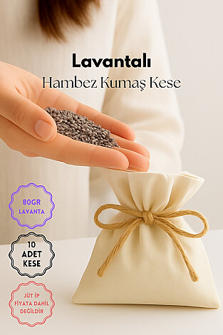 10lu Lavanta Tohumlu Ham Bez Saklama Kesesi, 10x15 cm (Keseler 80gr Lavanta Tohumu ile Gönderilir) - Bimotif