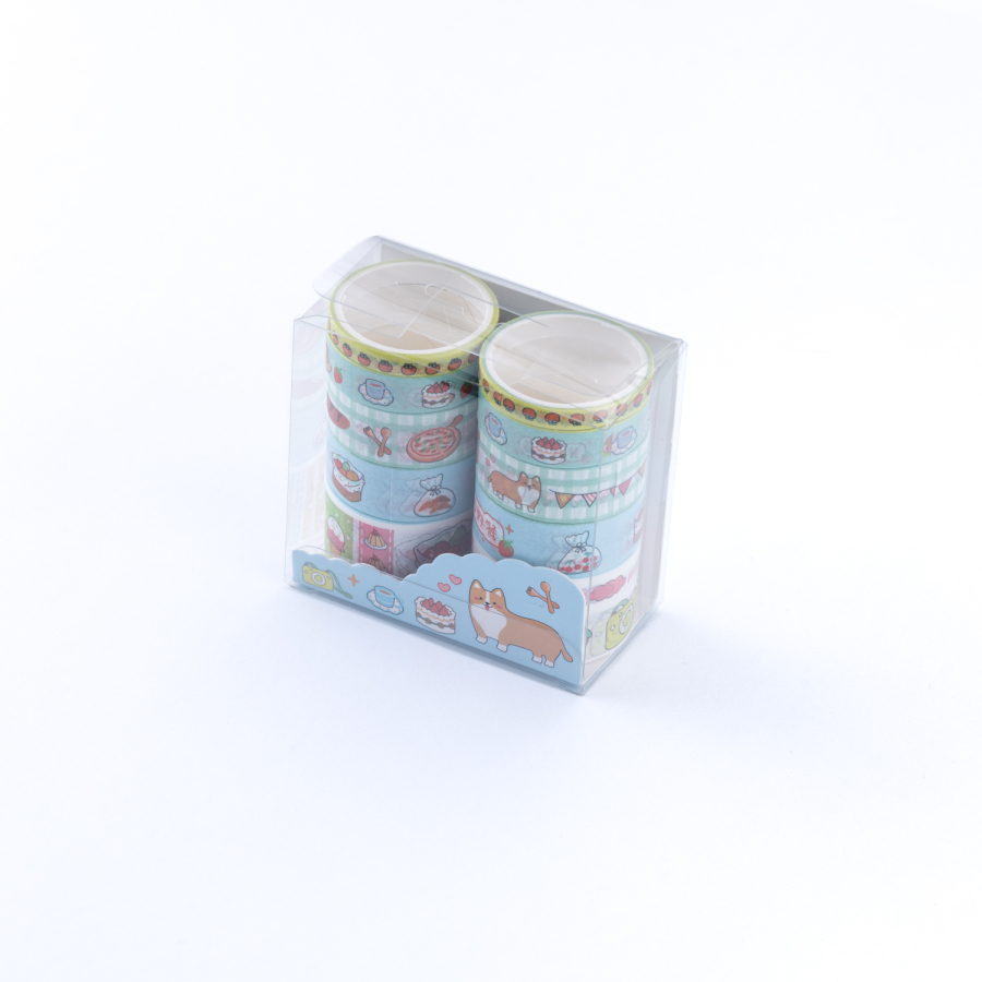 10lu washi tape seti, dekoratif renkli kağıt bant / Sevimli Kedi - 1