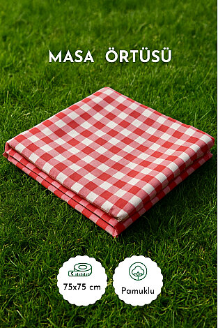 12 Parça Piknik Seti, Termos Çanta, 10 adet Köpük Tabak ve 75x75cm Piknik Masa Örtüsü - 4