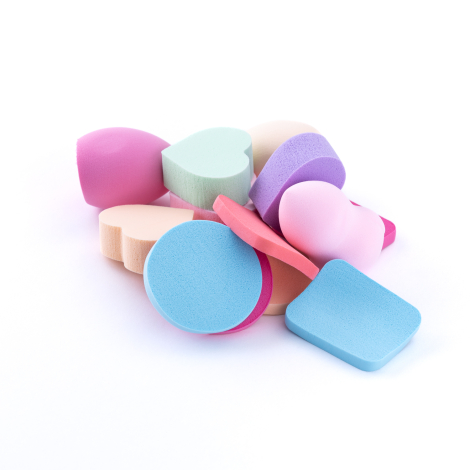 13 Parça Makyaj Süngeri, Uygulama ve Temizlik Seti (Karışık Renkli) - Bimotif (1)