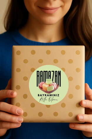 150 adet İyi Bayramlar sticker, 4cm (Hayırlı Bayramlar, Ramazan Bayramı, Şeker Bayramı) / 10 sayfa - Bimotif (1)