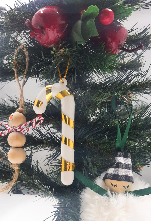 16 parça yılbaşı ağaç süs seti (8 Kardan Adam, 6 Baston, 1 Peluş Melek, 1 Elmalı Kozalak) - 2