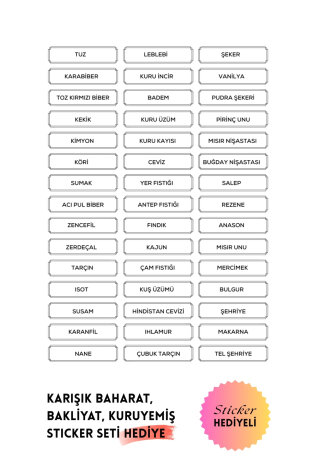 18 adet, 3 renkli kavanoz kapak süsü, kırmızı, mavi ve yeşil (Sticker HEDİYELİ) - Bimotif (1)