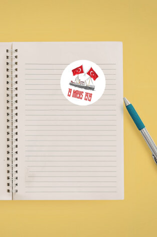 19 Mayıs Atatürk'ü Anma, Gençlik ve Spor Bayramı sticker, 4x4 cm, 150 adet (10 Sayfa) - 3