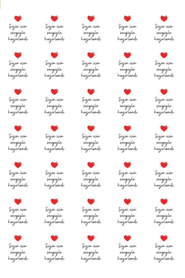 20 adet kalpli kese kağıdı (11x20 cm) ve stickerdan oluşan hediye paketi seti - 3