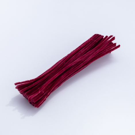 20li tel tüylü tel şönil, 30 cm, koyu bordo - Bimotif