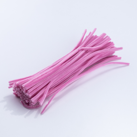 20li tel tüylü tel şönil, 30 cm, koyu pembe - Bimotif