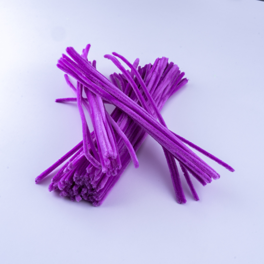 20li tel tüylü tel şönil, 30 cm, eflatun - 2