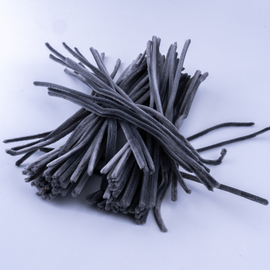 20li tel tüylü tel şönil, 30 cm, füme - 2