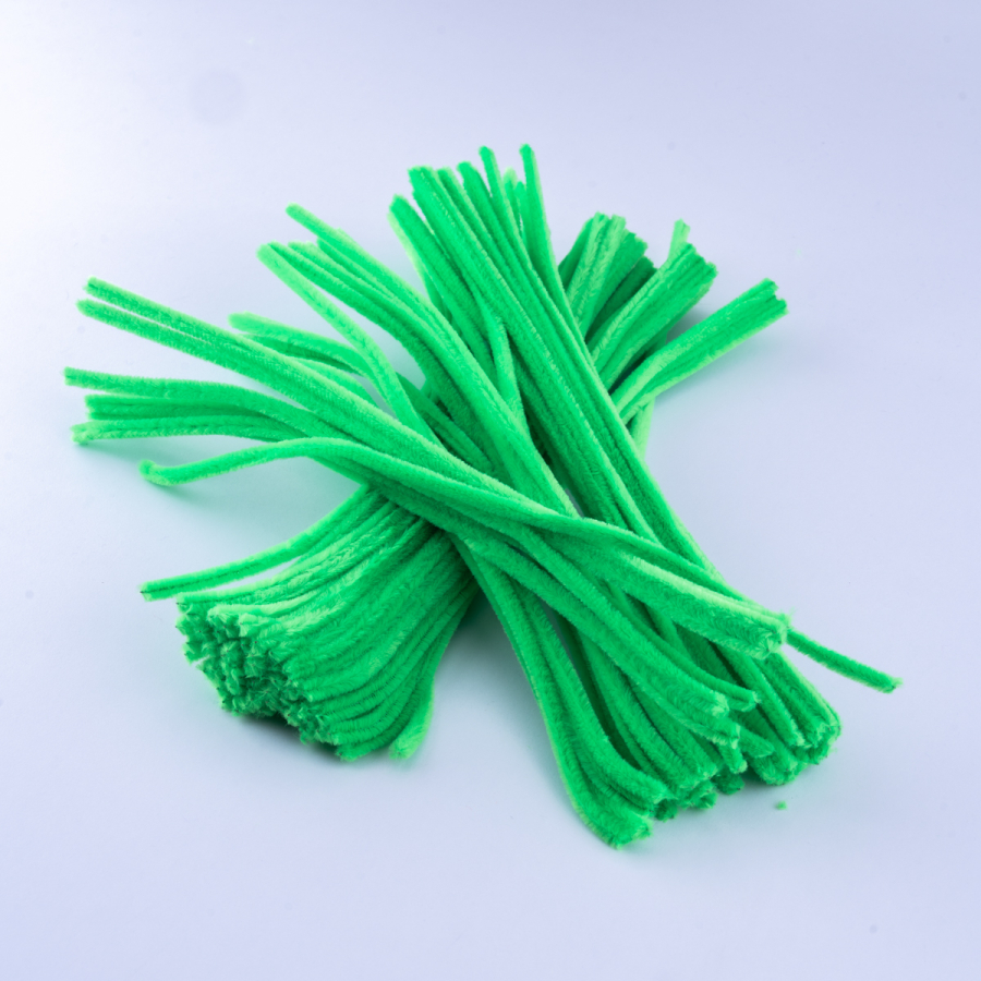 20li tel tüylü tel şönil, 30 cm, neon su yeşili - 2