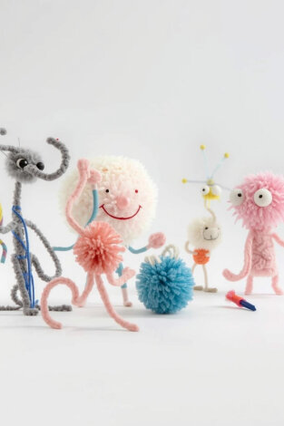 20li tüylü tel şönil, 30 cm, fuşya (el işi malzemesi, çiçek yapımı, hobi ve etkinlik seti) - 3