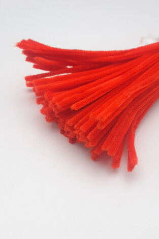 20li tüylü tel şönil, 30 cm, nar (el işi malzemesi, çiçek yapımı, hobi ve etkinlik seti) - Bimotif