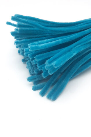 20li tüylü tel şönil, 30 cm, petrol yeşili (el işi malzemesi, çiçek yapımı, hobi ve etkinlik seti) - Bimotif