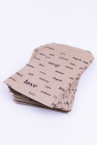 21 parça sevgililer günü hediye paket seti (20 adet 11x20 cm kese kağıdı ve 1 sayfa sticker) - 3