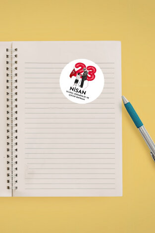 23 Nisan Ulusal Egemenlik ve Çocuk Bayramı sticker seti, 4x4 cm, 300 adet (20 Sayfa) - 3