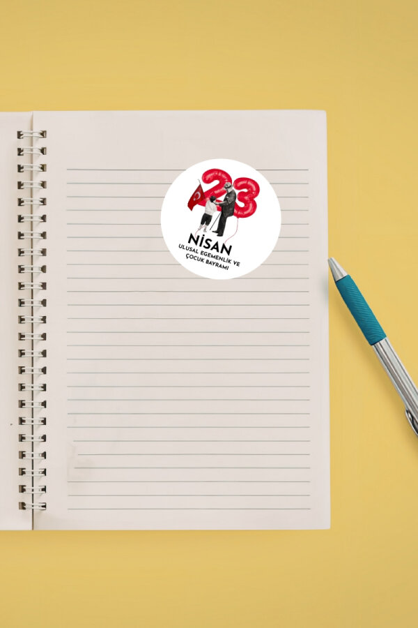 23 Nisan Ulusal Egemenlik ve Çocuk Bayramı sticker seti, 4x4 cm, 300 adet (20 Sayfa) - 3