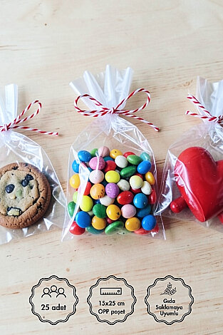 25li İyi Tatiller, Yaz Tatili Hediye Poşet Seti (25 Poşet 15x25cm, 25m Paket İpi, 30 Sticker) - 3