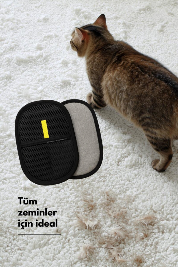 2li kedi köpek tüy, kıl ve tiftik toplama eldiven seti (Her yüzeye uygun tüy temizleme) - 3