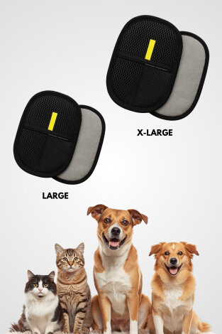 2li kedi köpek tüy ve tiftik toplama eldiven seti (Tüm yüzeylere uygun tüy temizleme) - Bimotif