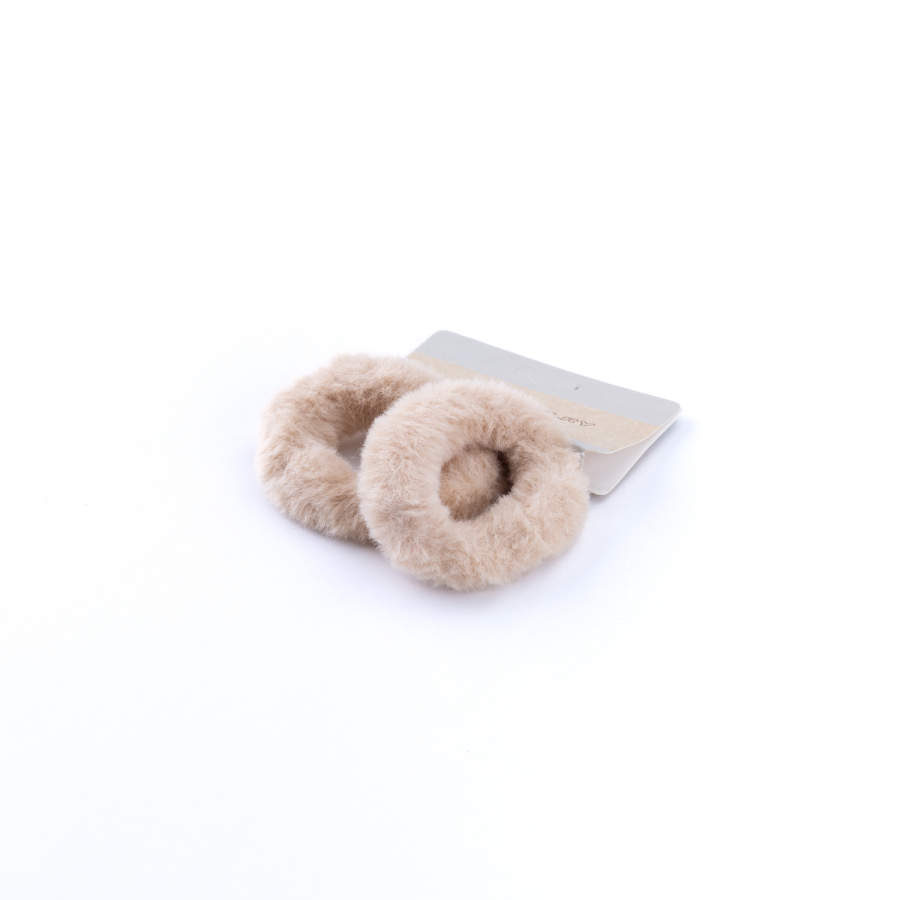 2li peluş saç lastiği, Bej - 1