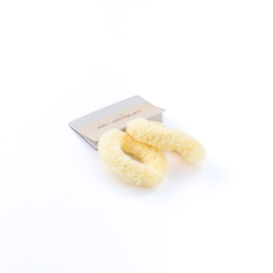 2li peluş saç lastiği, Sarı - 2