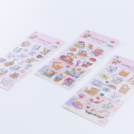 3 adet evcil hayvanlar sticker seti - Bimotif