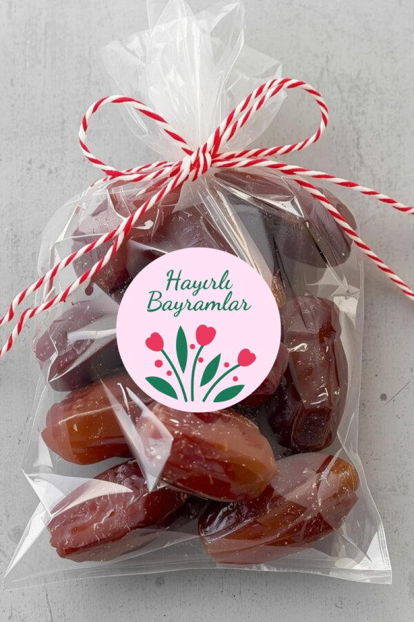 300 adet İyi Bayramlar sticker, 4cm (Hayırlı Bayramlar, Ramazan Bayramı, Şeker Bayramı) / 20 sayfa - 3