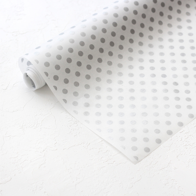 3lü Ambalaj, Paket Kağıdı, 70x100 cm Metalik Puantiye Desenli, Gümüş-Beyaz - 2
