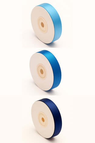 3lü Organze kurdele seti, 20 metre, 10mm (Açık Mavi, Mavi, Lacivert) - Bimotif