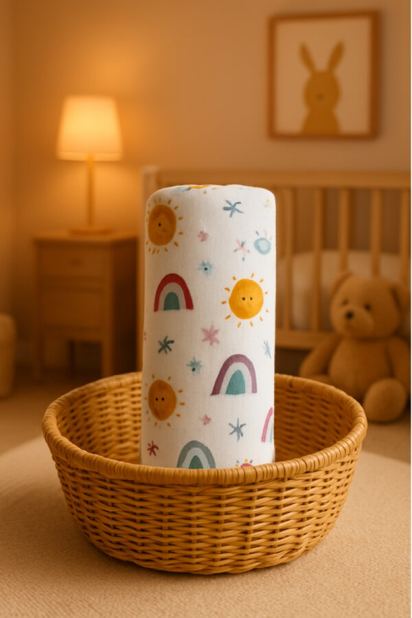 3lü Unisex Bebek Battaniye Seti, 80x80 cm, Organik Müslin Çok Amaçlı Bebek Örtüleri, Battaniyeleri - 5