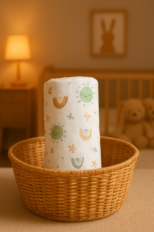 3lü Unisex Bebek Battaniye Seti, 80x80 cm, Organik Müslin Çok Amaçlı Bebek Örtüleri, Battaniyeleri - 6