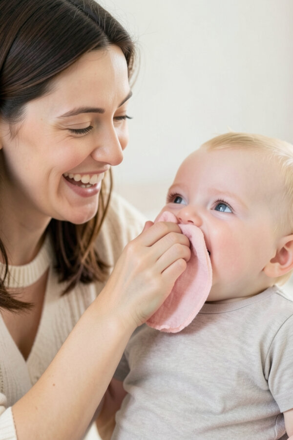 4lü organik müslin bebek salya mendili, 25x25 cm / Kız Desenli - 2