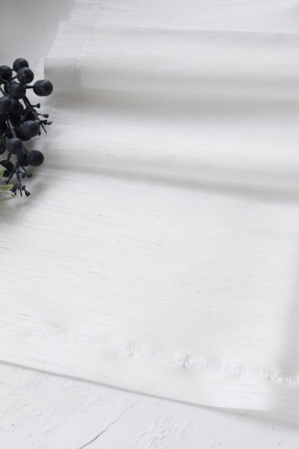 5 parça osmanlı ipeği sofra seti (1 adet Masa Örtüsü, 4 adet Peçete) / Beyaz - 2