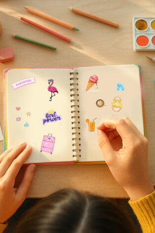 500 adet sticker, planner, ajanda, günlük, bullet ve karışık eğlenceli sticker seti (10 sayfa) - Bimotif (1)