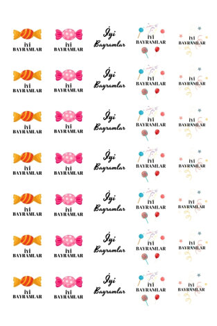 50'li Ramazan Özel Hurma ve Şeker Paketleme Poşeti (15x25cm) ve 25m Paket İpi (Sticker Hediyeli) - 4