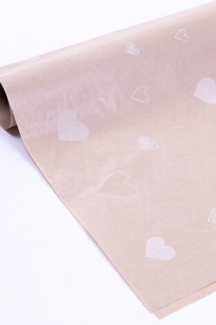 5li Paket Kağıdı (Kalp Desenli), 35m Paket İpi ve 35 adet Stickerdan oluşan ambalaj seti - Bimotif (1)