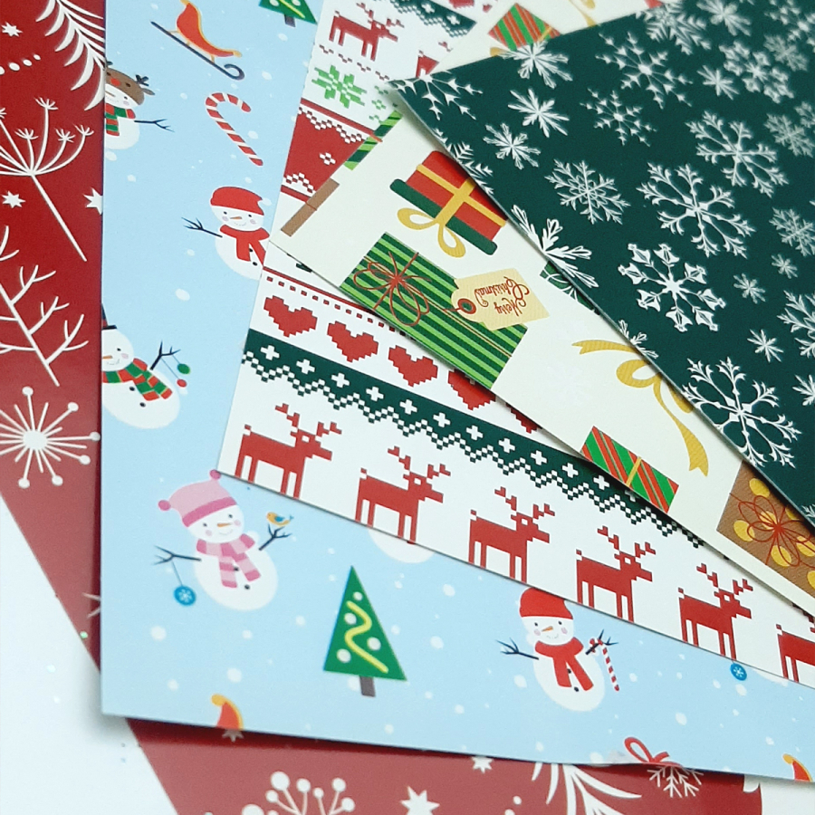 5li yılbaşı A4 kuşe kağıt seti - 1