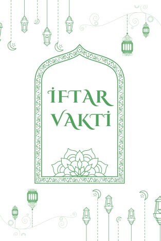 60 adet İftar Vakti yazılı çift katlı kağıt peçete, 8.2x16 cm, Ramazan Peçetesi - 3