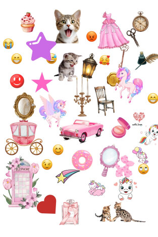 640 adet (16 Sayfa) Sticker Seti, Vintage, Günlük, Emoji, Yıldız, Notebook, Kalp, Ajanda - 3