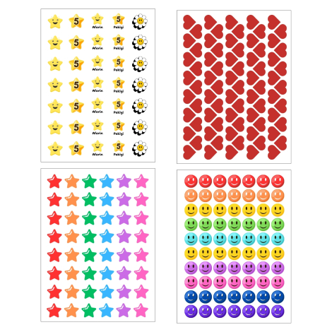 8 çeşit öğretmen sticker seti, 852 adet (16 sayfa) - Bimotif (1)