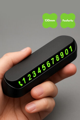 Araba Park Numaratörü, Fosforlu Telefon Numarası Numaratör, Torpido Üstü Açılır Kapanır Numaratör - Bimotif