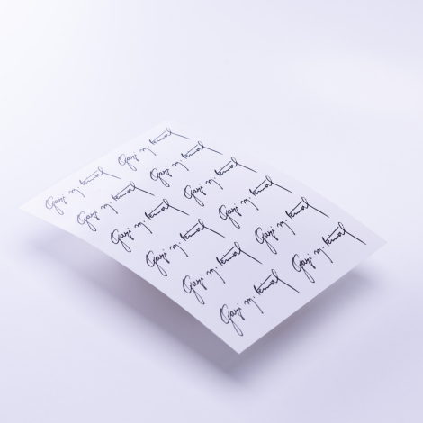Atatürk ve imzası temalı sticker, 12 adet (1 sayfa) - Bimotif